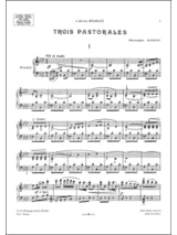 3 Pastorales - Georges Auric - Partition - Piano